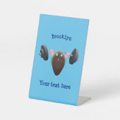 おもしろいマンガイラストレーション 台座サイン (正面)