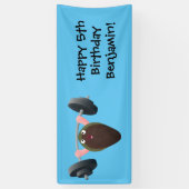 おもしろいマンガイラストレーション 横断幕 (縦)