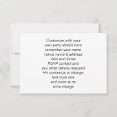 おもしろいマンガカーをテーマにした誕生日 招待状 (裏面)