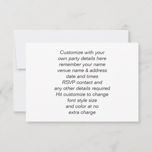 おもしろいマンガカーをテーマにした誕生日 招待状 (裏面)