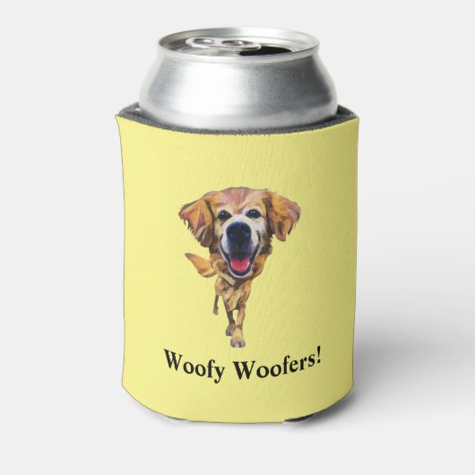 おもしろいマンガゴールデンレトリバークーラーボックス 缶クーラー (缶裏面)