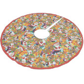 おもしろいマンガサンタクロース抱き枕 ブラッシュドポリエステルツリースカート (アングル)