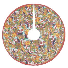 おもしろいマンガサンタクロース抱き枕 ブラッシュドポリエステルツリースカート