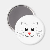 おもしろいマンガスケッチ猫顔 マグネット (正面/裏面)