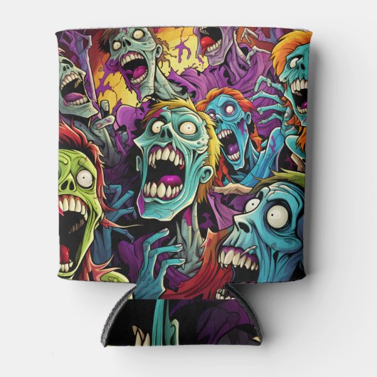 おもしろいマンガゾンビ 缶クーラー (正面)