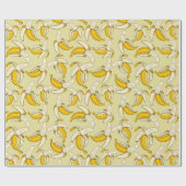 おもしろいマンガバナナジャングルパーティーをテーマ ラッピングペーパー (フラット)