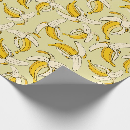 おもしろいマンガバナナジャングルパーティーをテーマ ラッピングペーパー (角)
