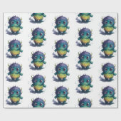 おもしろいマンガモンスターデザイン ラッピングペーパー (フラット)