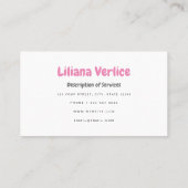 おもしろいマンガ犬のウォーカーペットシッターの名刺 名刺 (裏面)