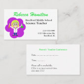 おもしろいマンガ科学先生の名刺 名刺 (正面/裏面)