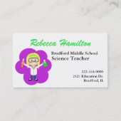 おもしろいマンガ科学先生の名刺 名刺 (正面)