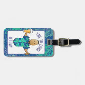 おもしろいマンガfor Himクルーズビーチ休暇 ラゲッジタグ (正面横)