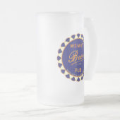 おもしろいマンケーブビールボトルキャップ フロストグラスビールジョッキ (正面右)