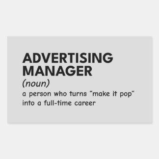 おもしろいマーケティングマネージャの定義 長方形シール