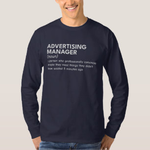 おもしろいマーケティングマネージャの定義 Tシャツ
