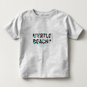 おもしろいマートルビーチSCサマーグラフィックカウト トドラーTシャツ