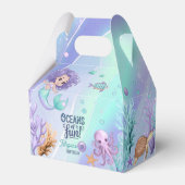 おもしろいマーメイド誕生日V1 ID1142紙カップ フェイバーボックス (正面サイド)