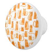 おもしろいミジンジャーキャット セラミックノブ (右)