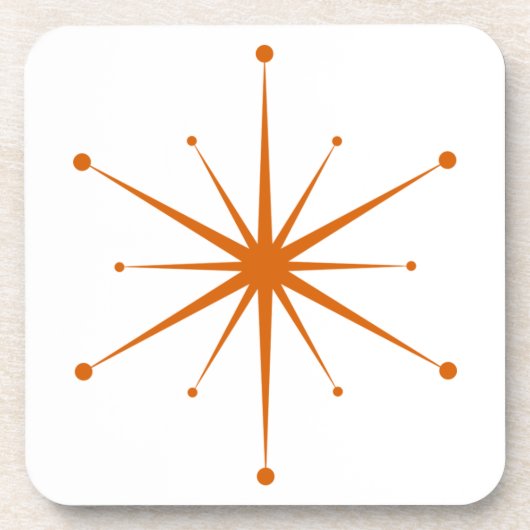 おもしろいミッドセンチュリーモダンレトロスターバスト コースター (正面)