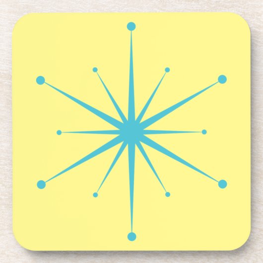 おもしろいミッドセンチュリーモダンレトロスターバスト コースター (正面)