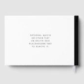 おもしろいミニマはっきりしたリストブラックストライプスイート16 ゲストブック (裏面)