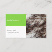 おもしろいミニマルプロフェッショナルペット座りサービス 名刺 (裏面)