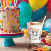 おもしろいミュージカル猫カラオケ子供の誕生日パーティー 紙コップ