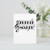 おもしろいミュージシャントレブルメーカー音楽クレフ、 音符記号 ポストカード (スタンド正面)