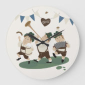 おもしろいミュージシャンバイエルン招待状へオクトーバーフェスト時計 ラージ壁時計 (正面)