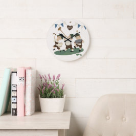 おもしろいミュージシャンバイエルン招待状へオクトーバーフェスト時計 ラージ壁時計