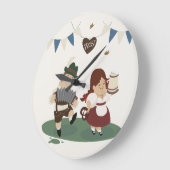 おもしろいミュージシャンバイエルン招待状へオクトーバーフェスト時計 ラージ壁時計 (傾斜)