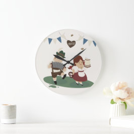 おもしろいミュージシャンバイエルン招待状へオクトーバーフェスト時計 ラージ壁時計