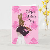 おもしろいミュージシャン母の日 カード (黄色い花)