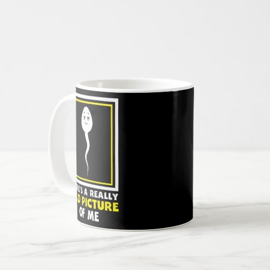 おもしろいミームここで私の精子の本当に古い写真である コーヒーマグカップ (正面左)