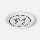 おもしろいミームシンプルブラック&ホワイト21歳の誕生日 ペーパープレート (アングル)