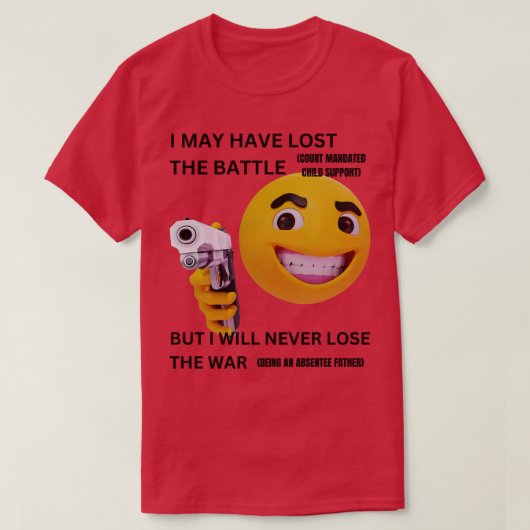 おもしろいミーム子サポート不在者パパ Tシャツ (デザイン正面)