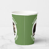 おもしろいムスク牛のパーソナライズされた誕生日 紙コップ (右)