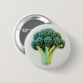 おもしろいムードブーストグリーンミニマリストクロチェットブロッコリー 缶バッジ (正面&裏面)
