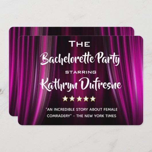 おもしろいムービーパロディバチェロレッテ招待状 招待状 (正面/裏面)