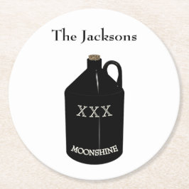 おもしろいムーンシャインバーコースター ラウンドペーパーコースター