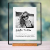 おもしろいメイド・オブ・オーナー（花嫁付き添い人）提案辞書（写真付） アクリルサイン (ニュートラル)