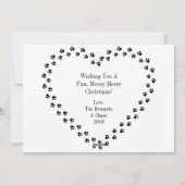 おもしろいメオイ猫メスクリスマス シーズンカード (裏面)