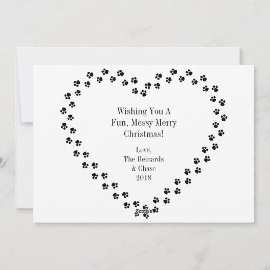 おもしろいメオイ猫メスクリスマス シーズンカード (裏面)