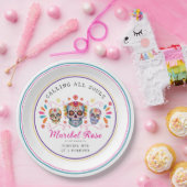 おもしろいメキシカンフィエスタカラベラ糖スカル誕生日 ペーパープレート (パーティー)