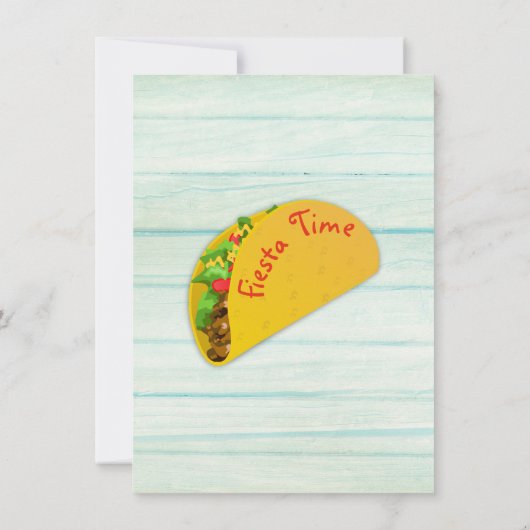 おもしろいメキシカンフィエスタ誕生日パーティーへの招待 招待状 (裏面)