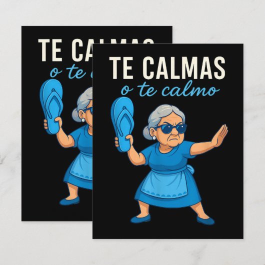 おもしろいメキシコのスペイン語のばあちゃん カード (正面/裏面)