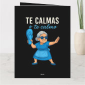 おもしろいメキシコ人スペイン語の祖母 サンキューカード (裏面)