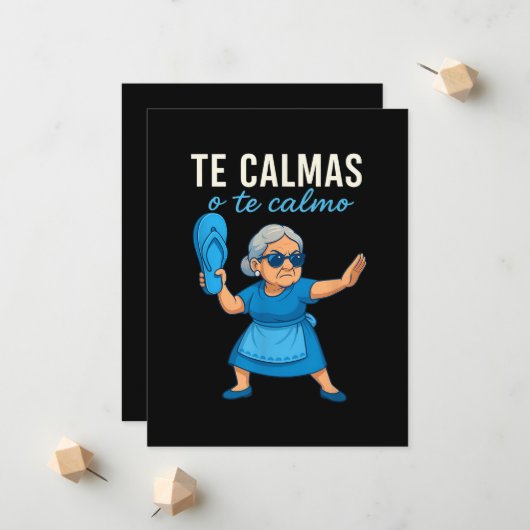 おもしろいメキシコ人 スペイン語 祖母 案内状 (正面/裏面インサイチュ)