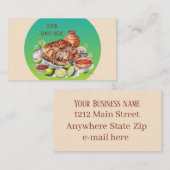 おもしろいメキシコ料理の追加文字 名刺 (正面/裏面)