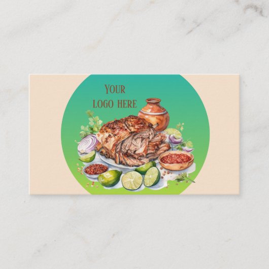 おもしろいメキシコ料理の追加文字 名刺 (正面)